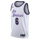 Nike Dri-FIT NBA LeBron James Los Angeles Lakers City Edition 2022 Swingman Jersey - Biały - Jersey