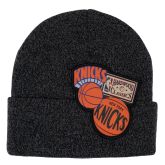 Mitchell & Ness NBA New York Knicks XL Logo Patch Knit Hwc - Czarny - Czapka