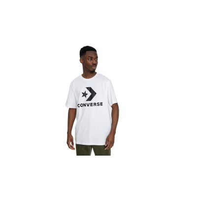 Converse Standard Fit Large Logo Star Chevron Tee - Biały - Short Sleeve T-Shirt