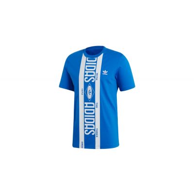 adidas Print Scarf T-shirt Blue - Niebieski - Short Sleeve T-Shirt