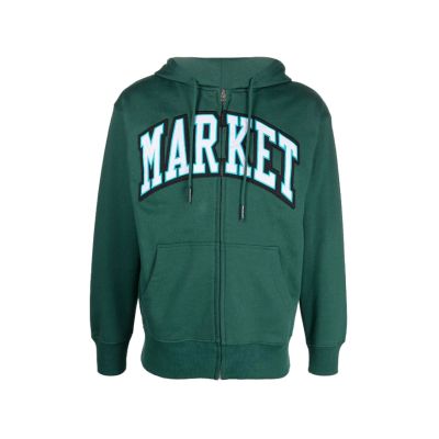 Market Arc Zip-Up Hoodie Green - Zielony - Bluza