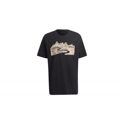 adidas Adventure Mountain INK Tee - Czarny - Short Sleeve T-Shirt