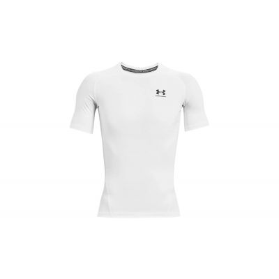 Under Armour HeatGear Armour Sort Sleeve T-shirt - Biały - Short Sleeve T-Shirt