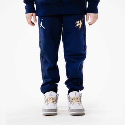 Jordan Boys Zion Cuffed Pants Midnignt Navy - Niebieski - Spodnie