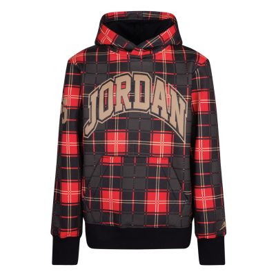 Jordan Boys Essentials Plaid Pullover Black - Czarny - Bluza