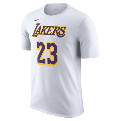 Nike NBA Los Angeles Lakers LeBron James Tee White - Biały - Short Sleeve T-Shirt