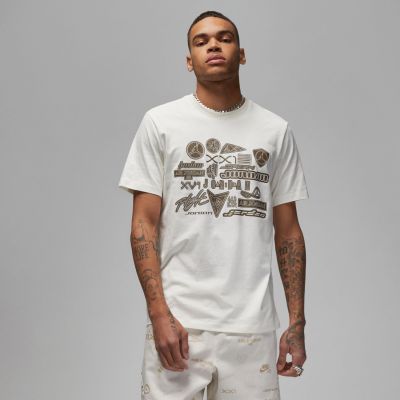 Jordan Brand Graphic Tee Sail - Biały - Short Sleeve T-Shirt