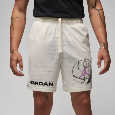 Jordan Dri-FIT Sport BC Mesh Shorts Pale Ivory - Biały - Szorty
