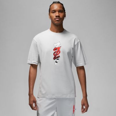 Jordan Zion Seasonal Tee Photon Dust - Biały - Short Sleeve T-Shirt