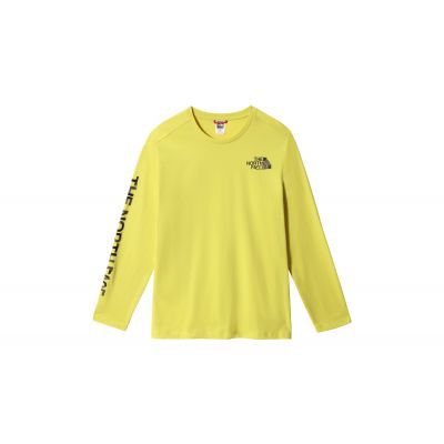 The North Face M Coordinates L/S Tee Acid Yellow - Żółty - Short Sleeve T-Shirt