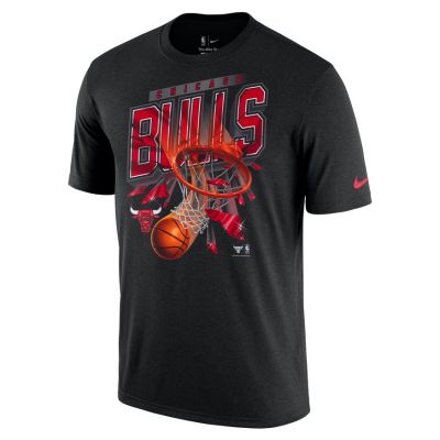 Nike NBA Chicago Bulls Courtside Tee - Czarny - Short Sleeve T-Shirt