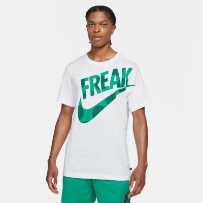 Nike Dri-Fit Giannis "Freak" Basketball Printed Tee - Biały - Short Sleeve T-Shirt