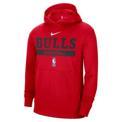 Nike Dri-FIT NBA Chicago Bulls Spotlight Pullover Hoodie - Czerwony - Bluza