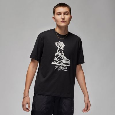 Jordan Flight Wmns Graphic Tee Black - Czarny - Short Sleeve T-Shirt