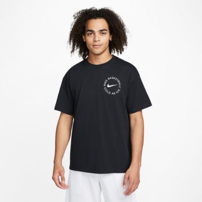 Nike Swoosh Basketball Tee Black - Czarny - Short Sleeve T-Shirt