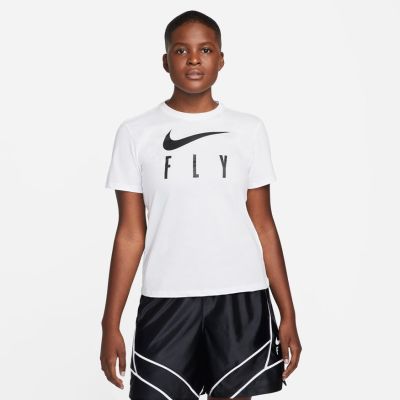 Nike Dri-FIT Swoosh Fly Wmns Short-Sleeve Tee White - Biały - Short Sleeve T-Shirt