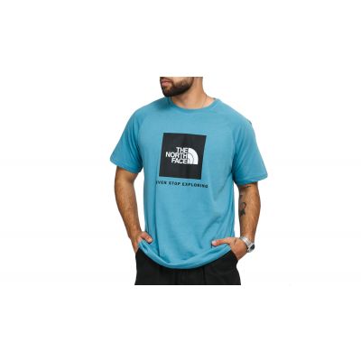 The North Face M Ss Rag Red Box Tee - Niebieski - Short Sleeve T-Shirt