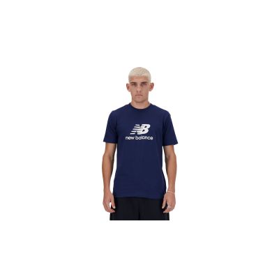 New Balance Sport Essentials Logo T-Shirt - Niebieski - Short Sleeve T-Shirt