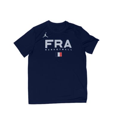 Jordan Dri-FIT France Graphic Tee College Navy - Niebieski - Short Sleeve T-Shirt