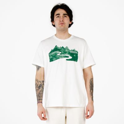 adidas Originals Adventure Mountain Ink Tee White - Biały - Short Sleeve T-Shirt