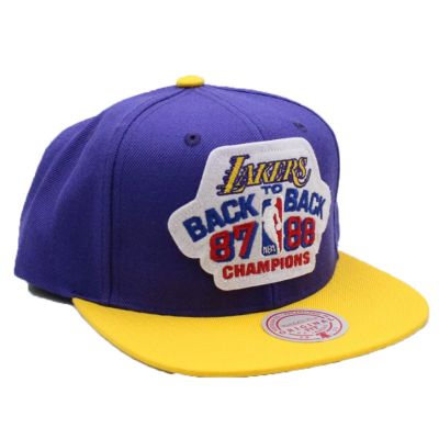 Mitchell & Ness NBA Los Angeles Lakers B2B Snapback HWC - Purpurowy - Czapka