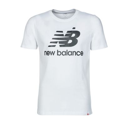 New Balance Essentials Stacked Logo Tee White - Biały - Short Sleeve T-Shirt