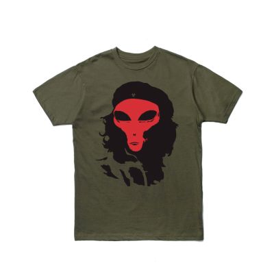 Pleasures Alien Tee Olive - Zielony - Short Sleeve T-Shirt