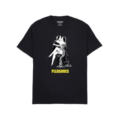 Pleasures French Kiss Tee Black - Czarny - Short Sleeve T-Shirt