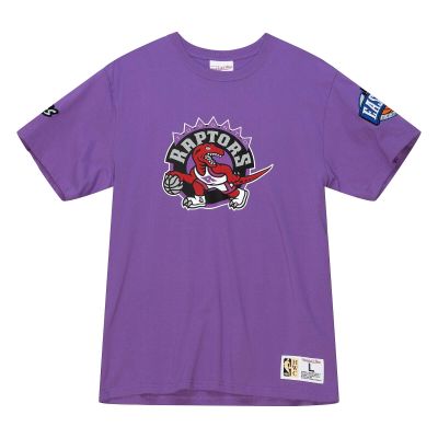 Mitchell & Ness NBA Toronto Raptors Team Origins S/S Tee - Purpurowy - Short Sleeve T-Shirt