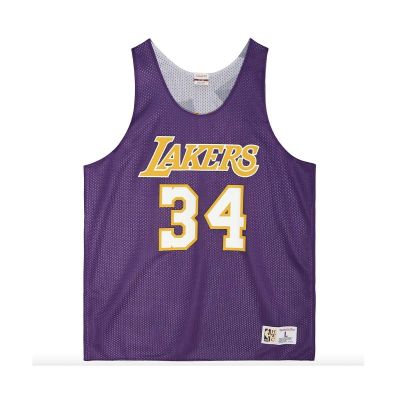 Mitchell & Ness NBA LA Lakers Shaquille O'Neal Reversible Mesh Tank - Purpurowy - Jersey