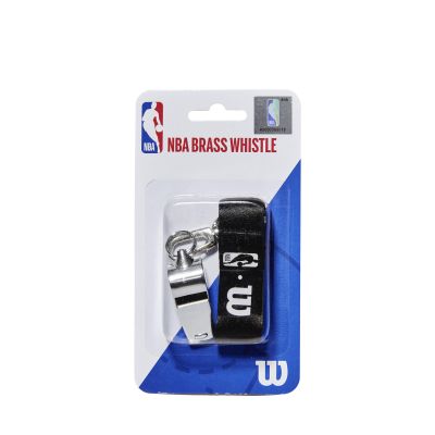 Wilson NBA Brass Whistle With Lanyard - Czarny - Akcesoria