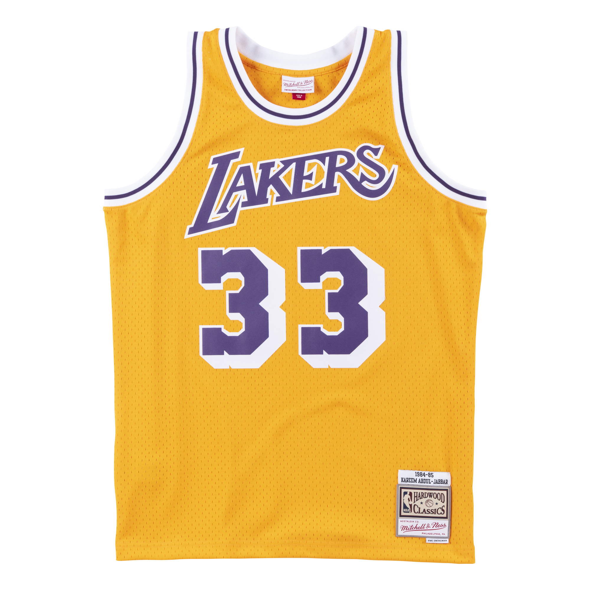 Mitchell & Ness NBA Swingman Jersey Los Angeles Lakers Kareem Abdul Jabbar - Męskie - Jersey Mitchell & Ness - Żółty - SMJYAC18110-LALLTGD84KAB - Rozm